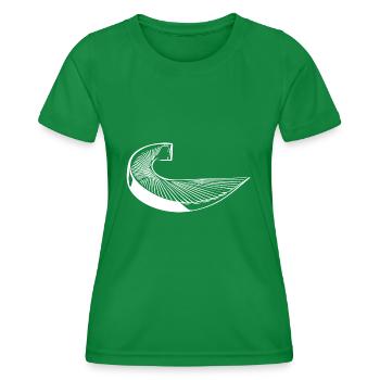 Escalier courbe géométrique - T-shirt sport Femme - vert - Devant - AI Model Female 172 dark (172cm)
