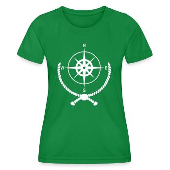 compass - Women's Functional T-Shirt - kelly green - Front - AI Model Female 172 dark (172cm)