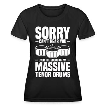 Tenor Schlagzeuger - Frauen Funktions-T-Shirt - Schwarz - Vorne - AI Model Female 172 light (172cm)