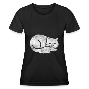 cat - Women's Functional T-Shirt - black - Front - AI Model Female 172 light (172cm)
