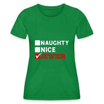 Hanoukka Hanoukka Hanoukka - T-shirt sport Femme - vert - Devant - AI Model Female 172 dark (172cm)