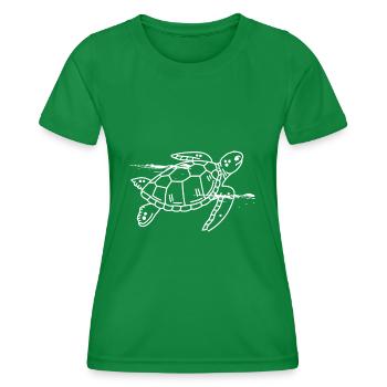 Turtle - Women's Functional T-Shirt - kelly green - Front - AI Model Female 172 dark (172cm)