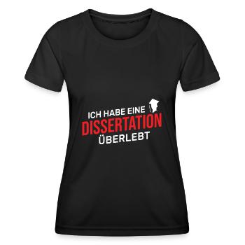 Doktortitel - Frauen Funktions-T-Shirt - Schwarz - Vorne - AI Model Female 172 light (172cm)