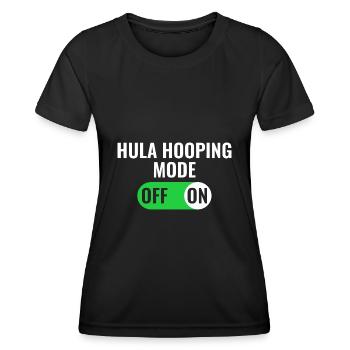 Hula Hooping Modus an Hoop Sport - Frauen Funktions-T-Shirt - Schwarz - Vorne - AI Model Female 172 light (172cm)