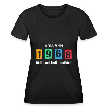 Baujahr 1968 - läuft und läuft und läuft - Frauen Funktions-T-Shirt - Schwarz - Vorne - AI Model Female 172 light (172cm)