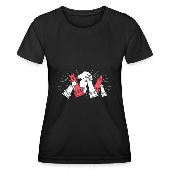 Schach - Frauen Funktions-T-Shirt - Schwarz - Vorne - AI Model Female 172 light (172cm)