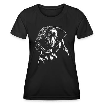 BULLMASTIFF Dog portrait Dogs Wilsigns - Women's Functional T-Shirt - black - Front - AI Model Female 172 light (172cm)