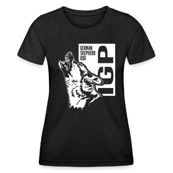 IGP German Shepherd Dog Hundesport Hund Wilsigns - Frauen Funktions-T-Shirt - Schwarz - Vorne - AI Model Female 172 light (172cm)