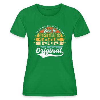 Septembre 1985 Jubilé 1985 Septembre - T-shirt sport Femme - vert - Devant - AI Model Female 172 dark (172cm)