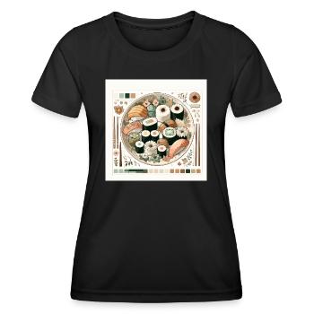 Cottagecore Sushi - Women's Functional T-Shirt - black - Front - AI Model Female 172 light (172cm)