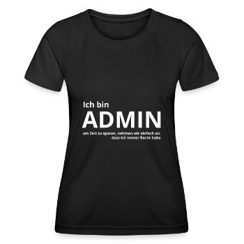 Administrator Admin - Frauen Funktions-T-Shirt - Schwarz - Vorne - AI Model Female 172 light (172cm)