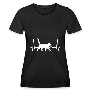 Chat Chat Chat - T-shirt sport Femme - noir - Devant - AI Model Female 172 light (172cm)