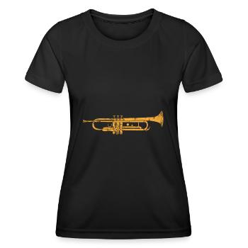 Trompette - T-shirt sport Femme - noir - Devant - AI Model Female 172 light (172cm)