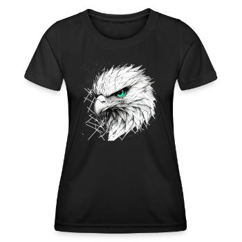 Libre comme l’aigle - T-shirt sport Femme - noir - Devant - AI Model Female 172 light (172cm)