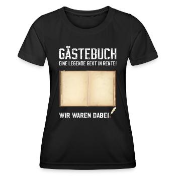 Gästebuch Ruhestand Rente Abschied Letzter Arbeits - Frauen Funktions-T-Shirt - Schwarz - Vorne - AI Model Female 172 light (172cm)