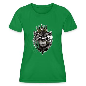 Bear King, Bären König Geschenk - Frauen Funktions-T-Shirt - Kelly Green - Vorne - AI Model Female 172 dark (172cm)