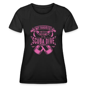 My Favorite thing to do is Scuba Diving Gift - Women's Functional T-Shirt - black - Front - AI Model Female 172 light (172cm)