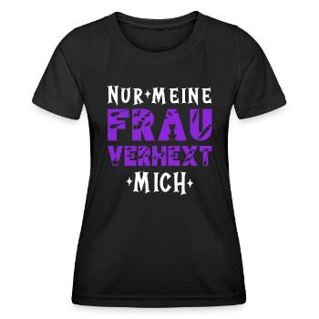 Lustiger Hexe Hexen Halloween Spruch - Frauen Funktions-T-Shirt - Schwarz - Vorne - AI Model Female 172 light (172cm)