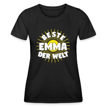 Emma - Beste Emma der Welt - Frauen Funktions-T-Shirt - Schwarz - Vorne - AI Model Female 172 light (172cm)