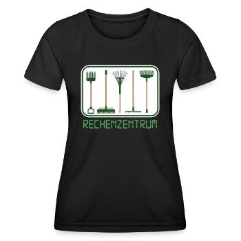 garten kleingarten biobauer rechenzentrum gärtner - Frauen Funktions-T-Shirt - Schwarz - Vorne - AI Model Female 172 light (172cm)