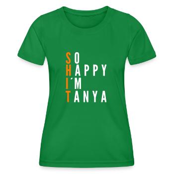 Tellement heureux que je suis Tanya Nom Drôle Disant - T-shirt sport Femme - vert - Devant - AI Model Female 172 dark (172cm)