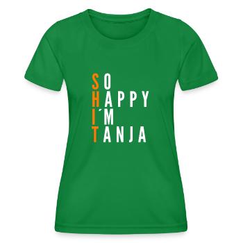 Tellement heureux que je sois Tanja Nom Drôle Dicton - T-shirt sport Femme - vert - Devant - AI Model Female 172 dark (172cm)