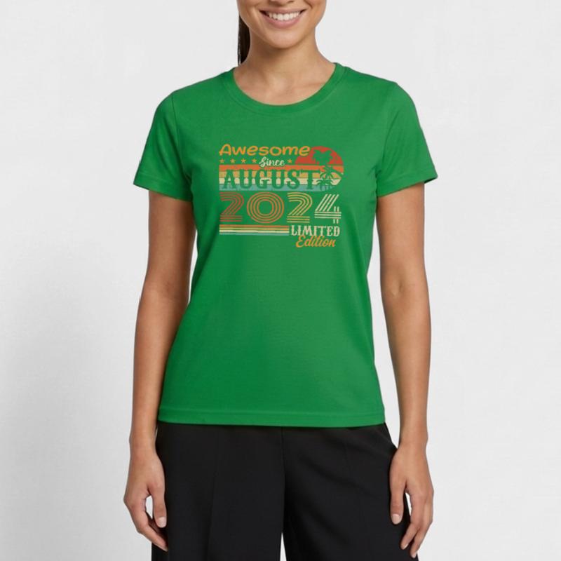 2024 August Geschenkidee August 2024 Frauen Funktions-T-Shirt