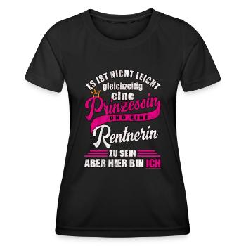 Rentnerin Rente - Geschenk Rentenbeginn Frau - Frauen Funktions-T-Shirt - Schwarz - Vorne - AI Model Female 172 light (172cm)