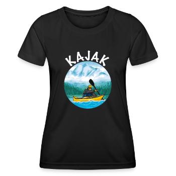 Kajak fahren - Frauen Funktions-T-Shirt - Schwarz - Vorne - AI Model Female 172 light (172cm)