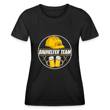 Bauhelfer Team Baustelle Bier - Frauen Funktions-T-Shirt - Schwarz - Vorne - AI Model Female 172 light (172cm)