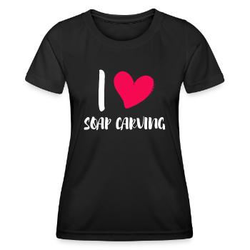 savon savon sculpteur savon sculpter savon savon naturel - T-shirt sport Femme - noir - Devant - AI Model Female 172 light (172cm)