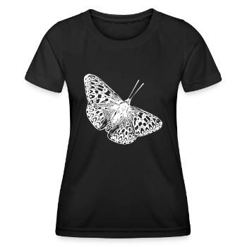 Elegant Vintage Butterfly - Women's Functional T-Shirt - black - Front - AI Model Female 172 light (172cm)