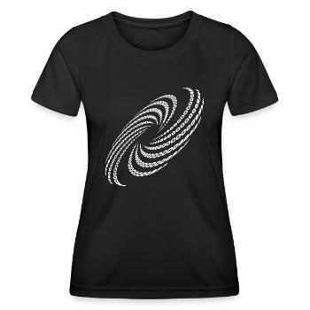 Gedrehte Spirale Planeten Strudel Formation - Frauen Funktions-T-Shirt - Schwarz - Vorne - AI Model Female 172 light (172cm)