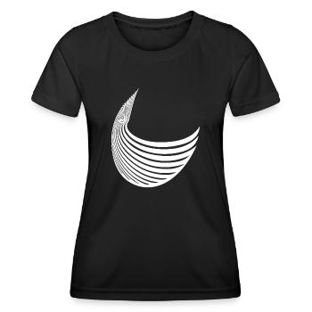 Aile à rayures géométriques - T-shirt sport Femme - noir - Devant - AI Model Female 172 light (172cm)