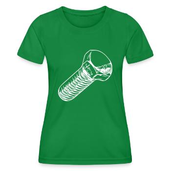 Werkstattschrauber Papa Schraube - Frauen Funktions-T-Shirt - Kelly Green - Vorne - AI Model Female 172 dark (172cm)