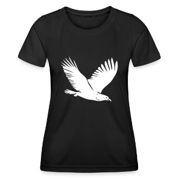 Vogel im Flug - Frauen Funktions-T-Shirt - Schwarz - Vorne - AI Model Female 172 light (172cm)