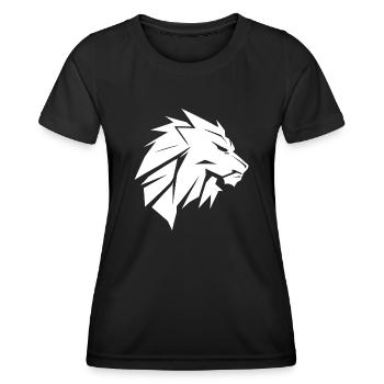 Tête de lion élégante avec crinière - T-shirt sport Femme - noir - Devant - AI Model Female 172 light (172cm)