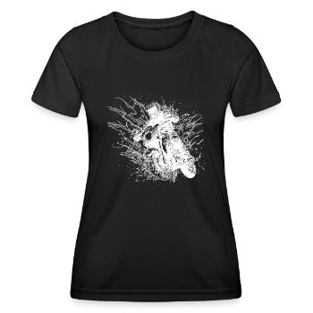 Offroad Rennsport Motorrad Splash Style - Frauen Funktions-T-Shirt - Schwarz - Vorne - AI Model Female 172 light (172cm)