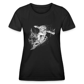 Offroad Snowboarding Extrem Snowboard Style - Frauen Funktions-T-Shirt - Schwarz - Vorne - AI Model Female 172 light (172cm)
