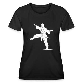 Karate Kampfsport Karatekämpfer Wettkampf - Frauen Funktions-T-Shirt - Schwarz - Vorne - AI Model Female 172 light (172cm)