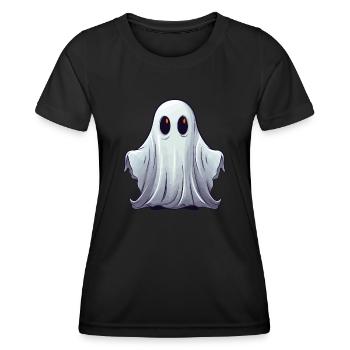 Little cuddly ghost with shining eyes - Women's Functional T-Shirt - black - Front - AI Model Female 172 light (172cm)