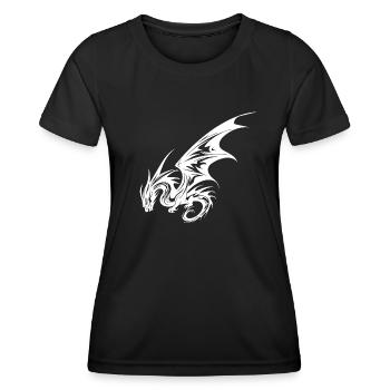 Vintage Dragon with Wings - Women's Functional T-Shirt - black - Front - AI Model Female 172 light (172cm)
