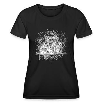 Field Designer with Tractor Field Tractor Expert - Women's Functional T-Shirt - black - Front - AI Model Female 172 light (172cm)