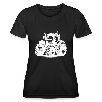 Tracteurs robustes pour les machines agricoles de tracteur Biofarmer - T-shirt sport Femme - noir - Devant - AI Model Female 172 light (172cm)