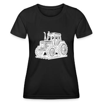 Landmaschinen Hektar Traktor Feld Schlepper - Frauen Funktions-T-Shirt - Schwarz - Vorne - AI Model Female 172 light (172cm)