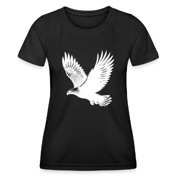 Elegant eagle on huge wings - Women's Functional T-Shirt - black - Front - AI Model Female 172 light (172cm)