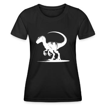 Dangereux dinosaure Dino Velociraptor - T-shirt sport Femme - noir - Devant - AI Model Female 172 light (172cm)
