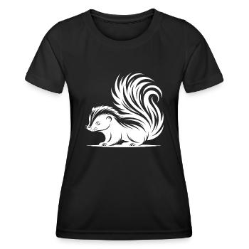 Süsses Knuffiges Stinktier Baby - Frauen Funktions-T-Shirt - Schwarz - Vorne - AI Model Female 172 light (172cm)