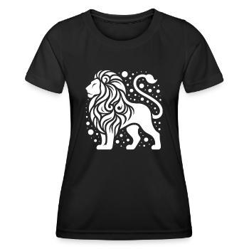 Elegant lion with wild mane - Women's Functional T-Shirt - black - Front - AI Model Female 172 light (172cm)