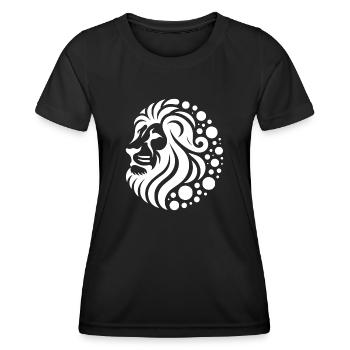 Proud lion's head with mane - Women's Functional T-Shirt - black - Front - AI Model Female 172 light (172cm)